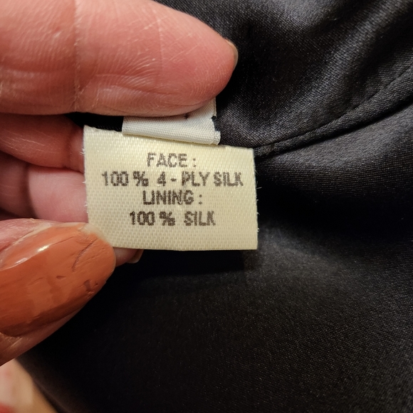 TC Laughlin silk black blazer jacket size 8, made in USA - Picture 9 of 11